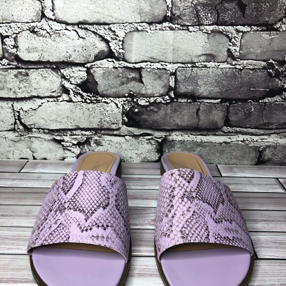 Vionic Demi Purple Leather Snake Embossed Orthopedic Sandals Women Sz 10M US/42 - Picture 5 of 16